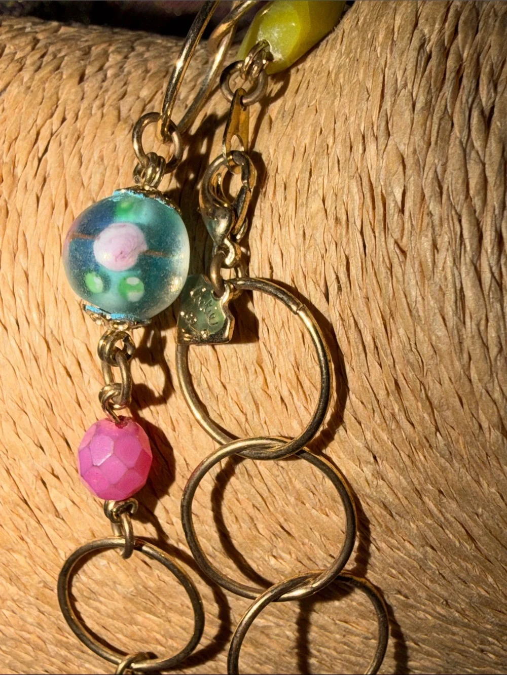 Long lovely light weight necklace many pretty beads and gemstones